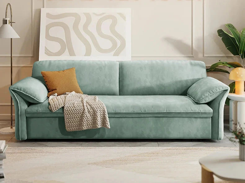 Modern Simple Folding Multifunctional Retractable Living Room Bedroom Fabric Sofa Bed High Quality Sofa Bed With Storage Manwatstore