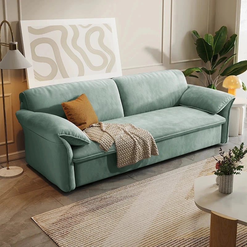 Modern Simple Folding Multifunctional Retractable Living Room Bedroom Fabric Sofa Bed High Quality Sofa Bed With Storage Manwatstore