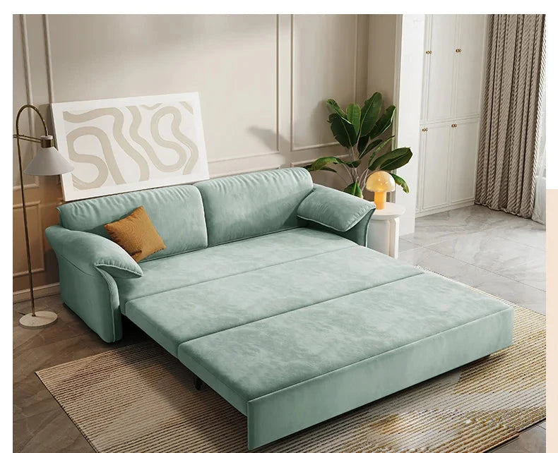 Modern Simple Folding Multifunctional Retractable Living Room Bedroom Fabric Sofa Bed High Quality Sofa Bed With Storage Manwatstore