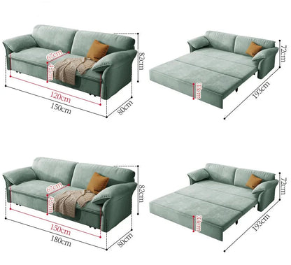 Modern Simple Folding Multifunctional Retractable Living Room Bedroom Fabric Sofa Bed High Quality Sofa Bed With Storage Manwatstore