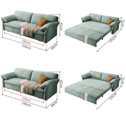 Modern Simple Folding Multifunctional Retractable Living Room Bedroom Fabric Sofa Bed High Quality Sofa Bed With Storage Manwatstore