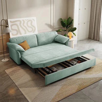 Modern Simple Folding Multifunctional Retractable Living Room Bedroom Fabric Sofa Bed High Quality Sofa Bed With Storage Manwatstore