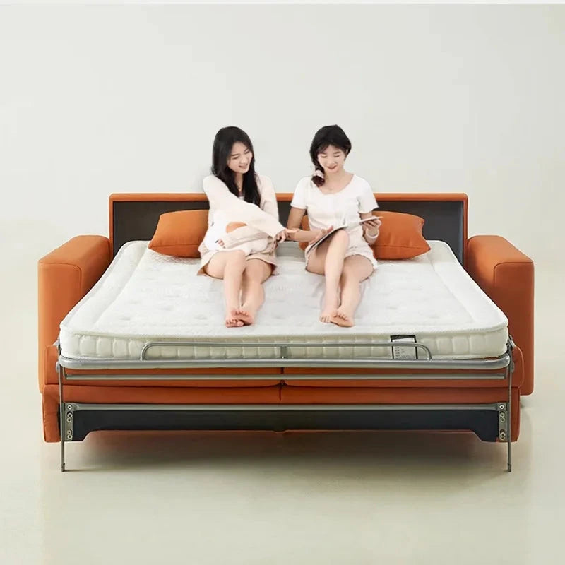 Modern Sofa Bed Folding Living Room Leather Sofa Bed with Mattress Multi-functional and Dual-purpose Раскладушка Походная Manwatstore