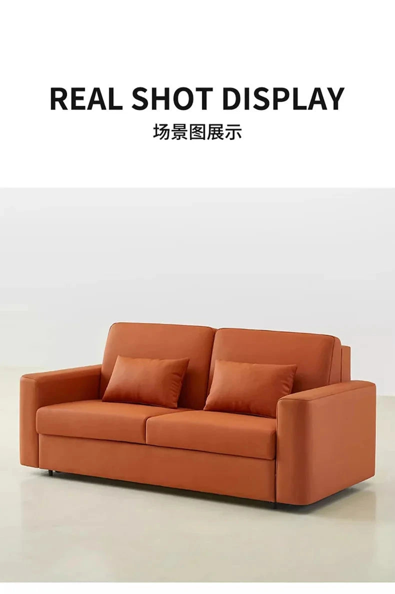 Modern Sofa Bed Folding Living Room Leather Sofa Bed with Mattress Multi-functional and Dual-purpose Раскладушка Походная Manwatstore