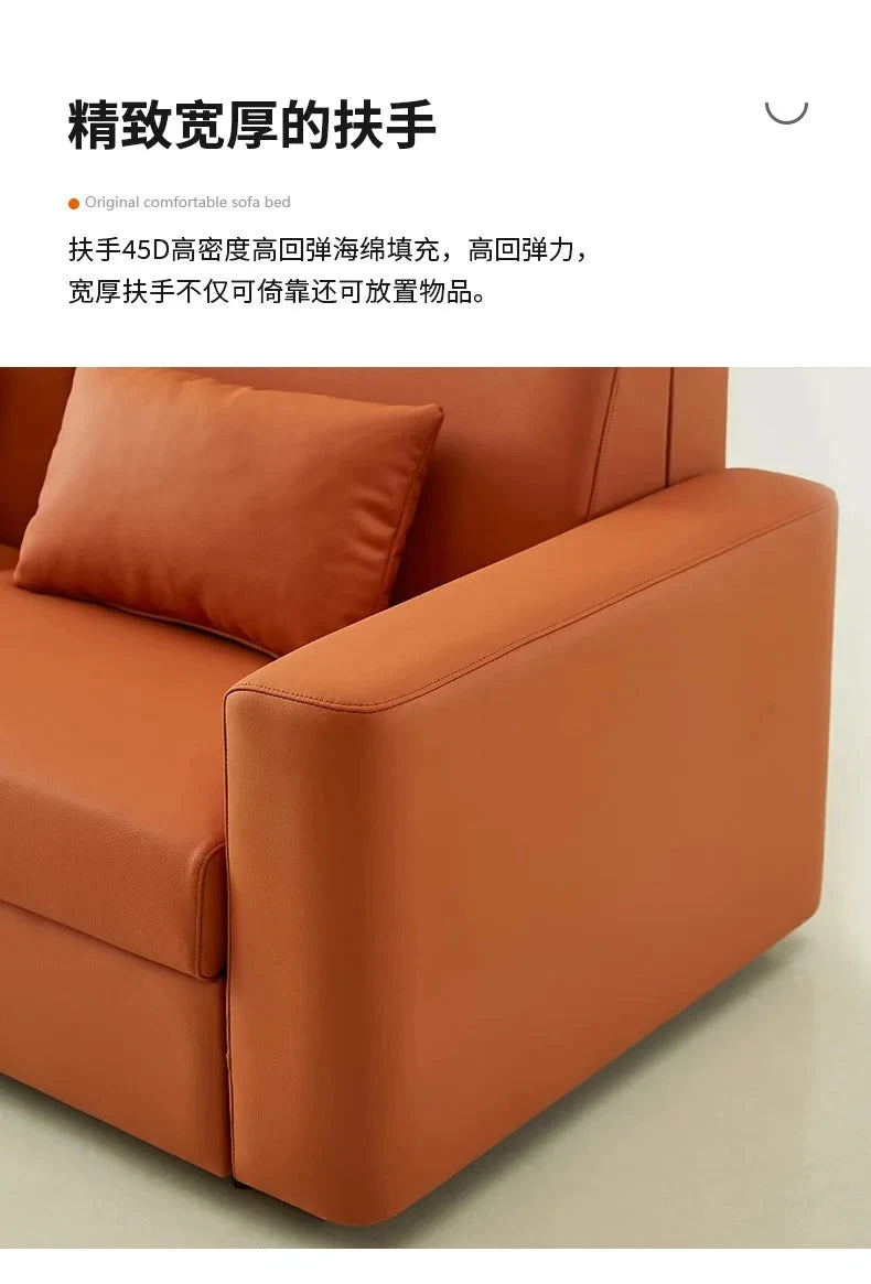 Modern Sofa Bed Folding Living Room Leather Sofa Bed with Mattress Multi-functional and Dual-purpose Раскладушка Походная Manwatstore