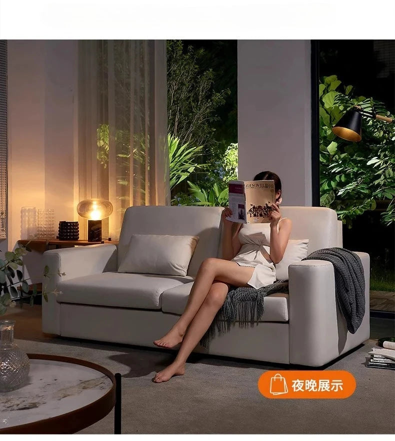 Modern Sofa Bed Folding Living Room Leather Sofa Bed with Mattress Multi-functional and Dual-purpose Раскладушка Походная Manwatstore