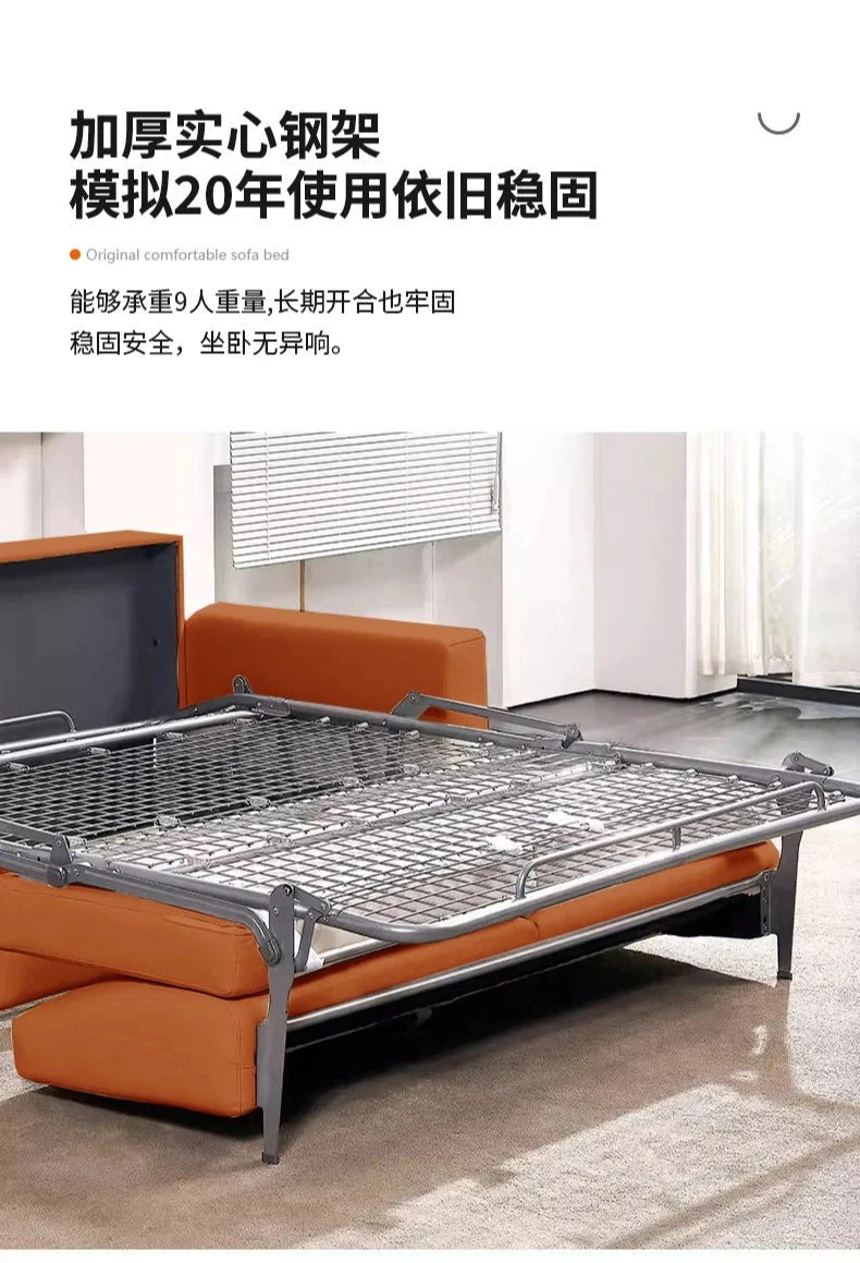 Modern Sofa Bed Folding Living Room Leather Sofa Bed with Mattress Multi-functional and Dual-purpose Раскладушка Походная Manwatstore