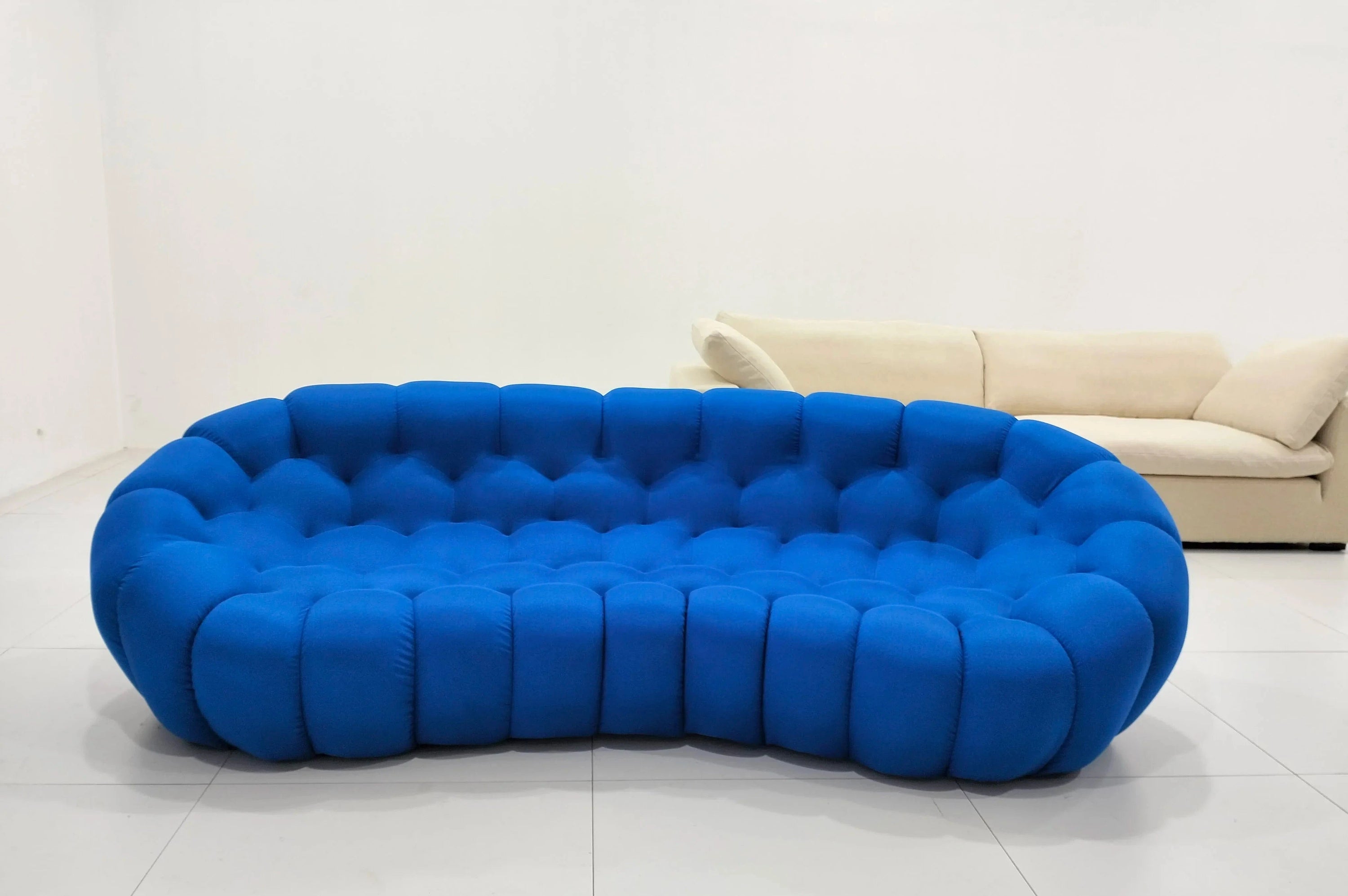 Modular Curved Cloud Sofa – Contemporary Fabric Sectional Couch Manwatstore