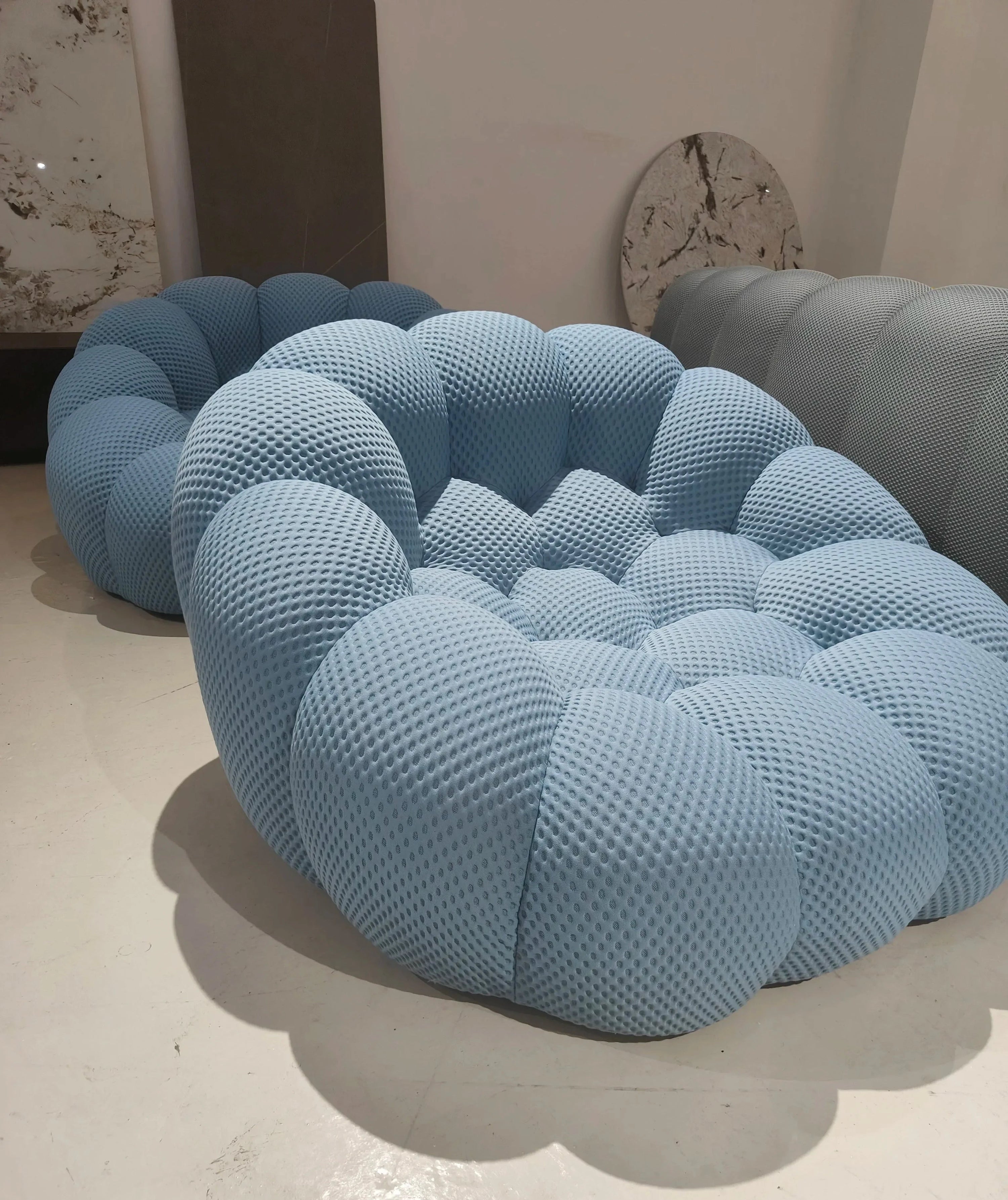 Modular Curved Cloud Sofa – Contemporary Fabric Sectional Couch Manwatstore