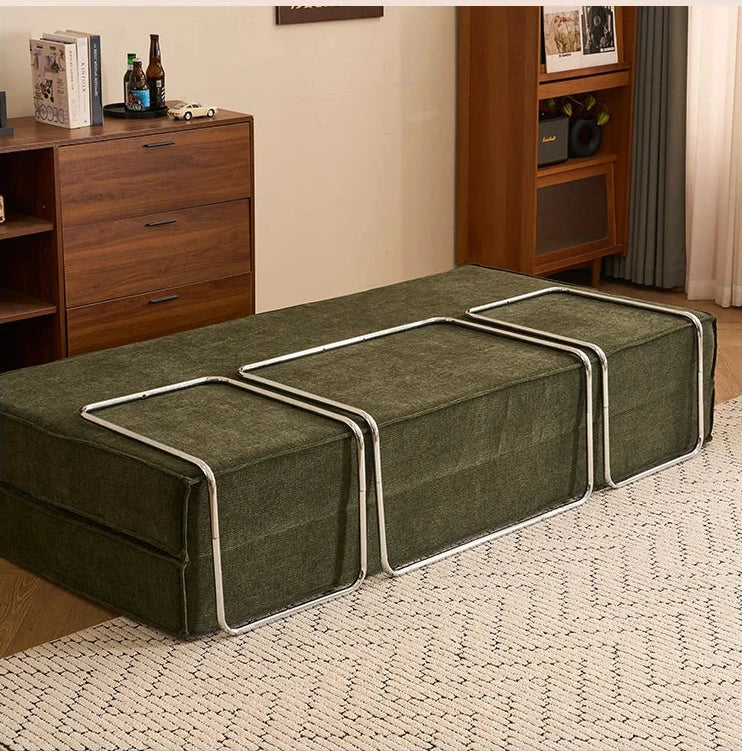 Modular Folding Sofa Bed – Retro Style Compression Lounge Sofa for Living Room &amp; Bedroom Manwatstore