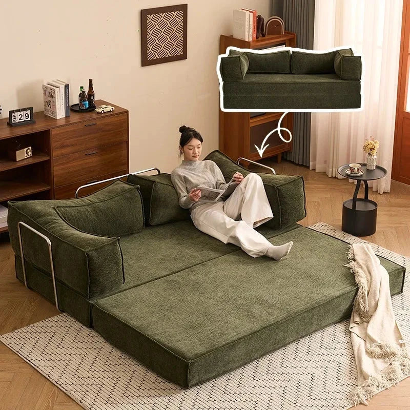 Modular Folding Sofa Bed – Retro Style Compression Lounge Sofa for Living Room &amp; Bedroom Sofa Bed For Livingroom Manwatstore
