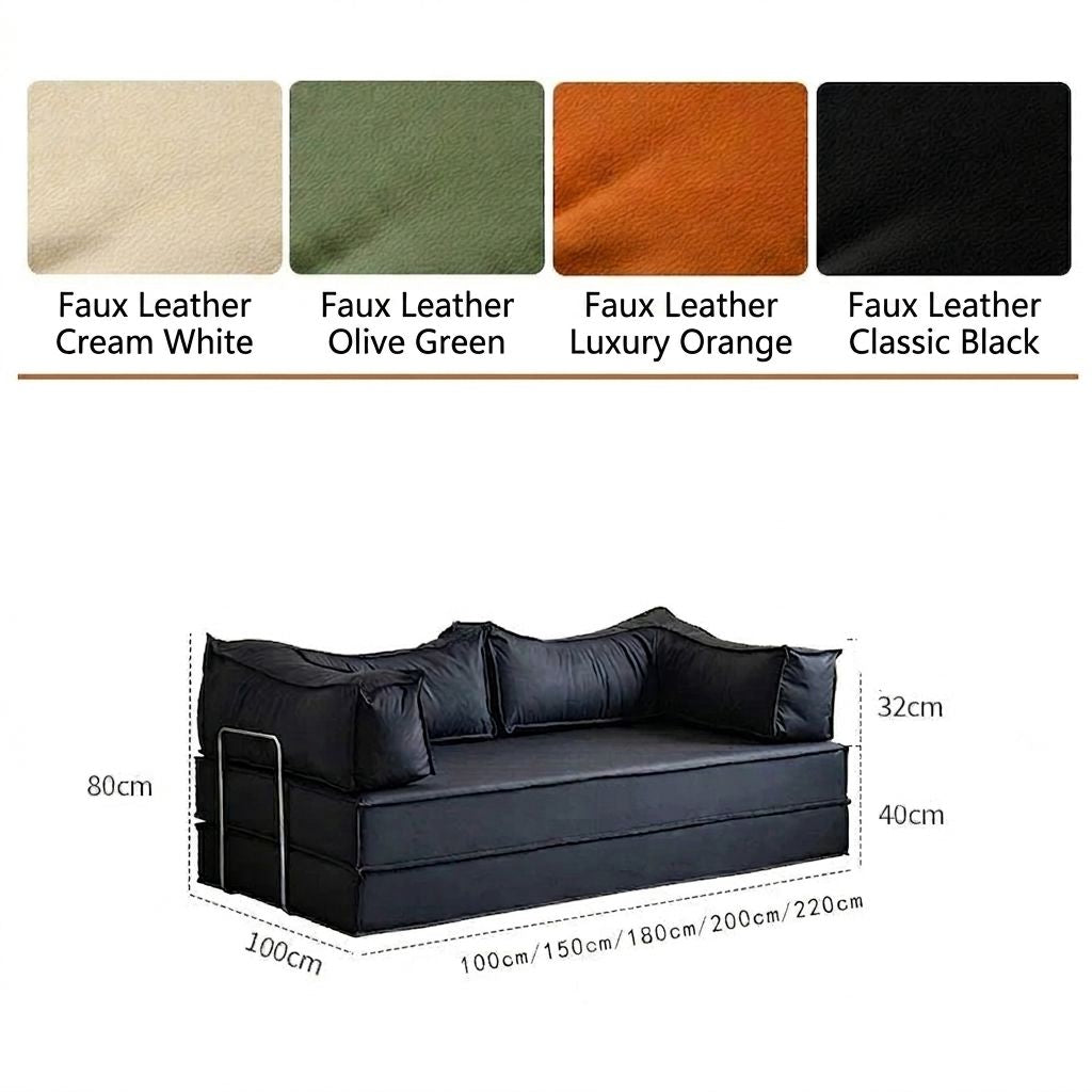 Modular Folding Sofa Bed – Retro Style Compression Lounge Sofa for Living Room &amp; Bedroom Sofa Bed For Livingroom Manwatstore