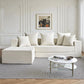 Modular L-Shape Sofa Bed – Corduroy Cloud Corner Couch Manwatstore