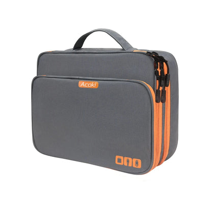 Multi-Layer Electronic Accessories Organiser Bag – Large Capacity Travel Cable &amp; iPad Storage Case Manwatstore