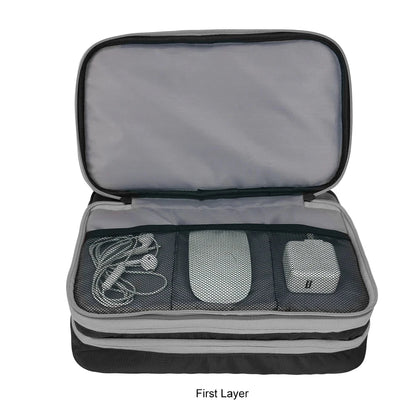 Multi-Layer Electronic Accessories Organiser Bag – Large Capacity Travel Cable &amp; iPad Storage Case Manwatstore