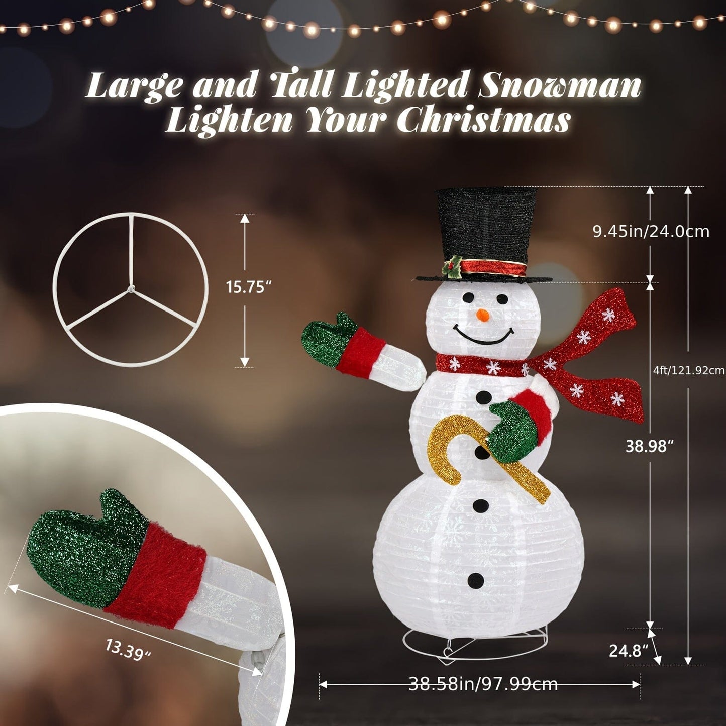 Multi-style Christmas Lights Snowman 2024 Hot Model Choose From A Wide Range Of Styles., Winter Decor, Party Lights, Snowman Design, Sturdy Design, Weatherresistant Decor, Christmas Ornaments, Festive Snowman, Christmas Enthu Manwatstore