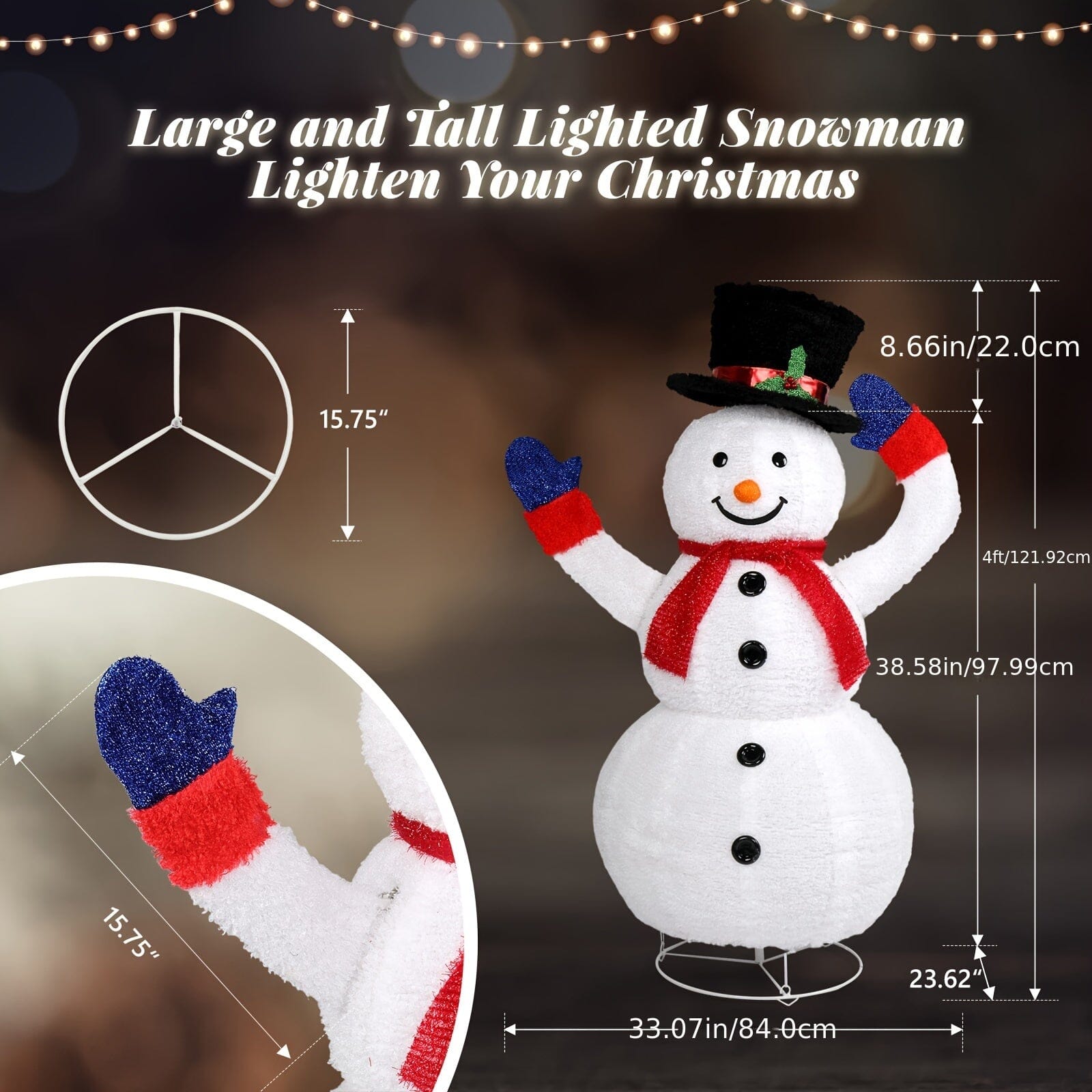 Multi-style Christmas Lights Snowman 2024 Hot Model Choose From A Wide Range Of Styles., Winter Decor, Party Lights, Snowman Design, Sturdy Design, Weatherresistant Decor, Christmas Ornaments, Festive Snowman, Christmas Enthu Manwatstore