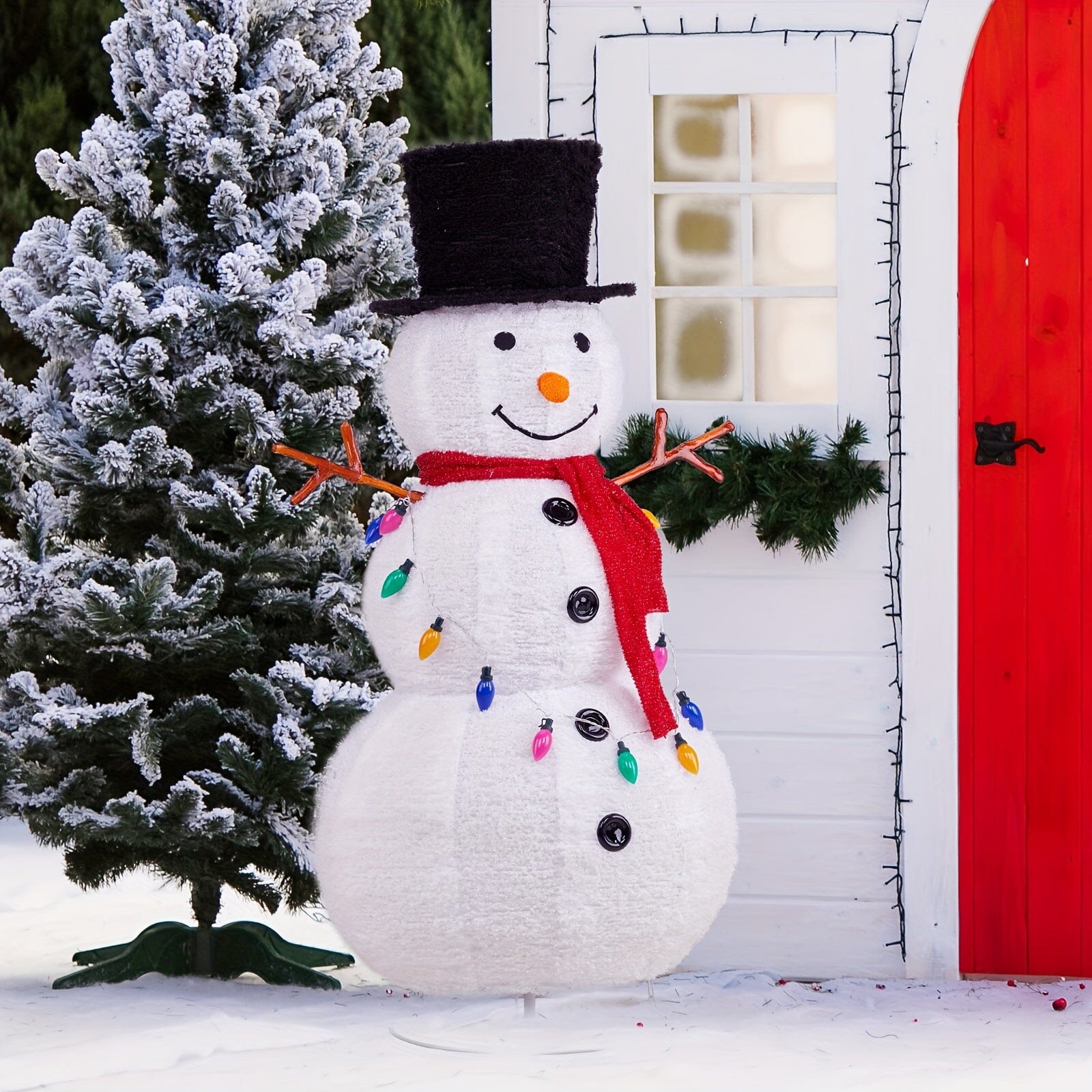 Multi-style Christmas Lights Snowman 2024 Hot Model Choose From A Wide Range Of Styles., Winter Decor, Party Lights, Snowman Design, Sturdy Design, Weatherresistant Decor, Christmas Ornaments, Festive Snowman, Christmas Enthu Manwatstore