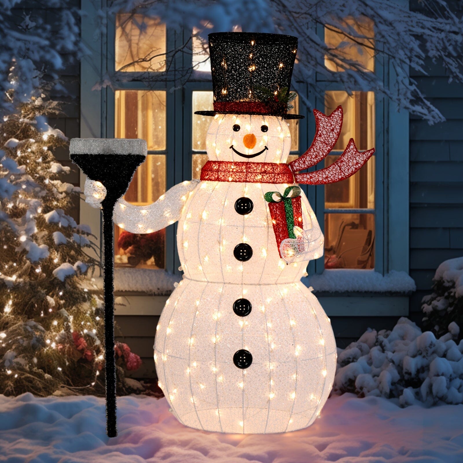Multi-style Christmas Lights Snowman 2024 Hot Model Choose From A Wide Range Of Styles., Winter Decor, Party Lights, Snowman Design, Sturdy Design, Weatherresistant Decor, Christmas Ornaments, Festive Snowman, Christmas Enthu Manwatstore