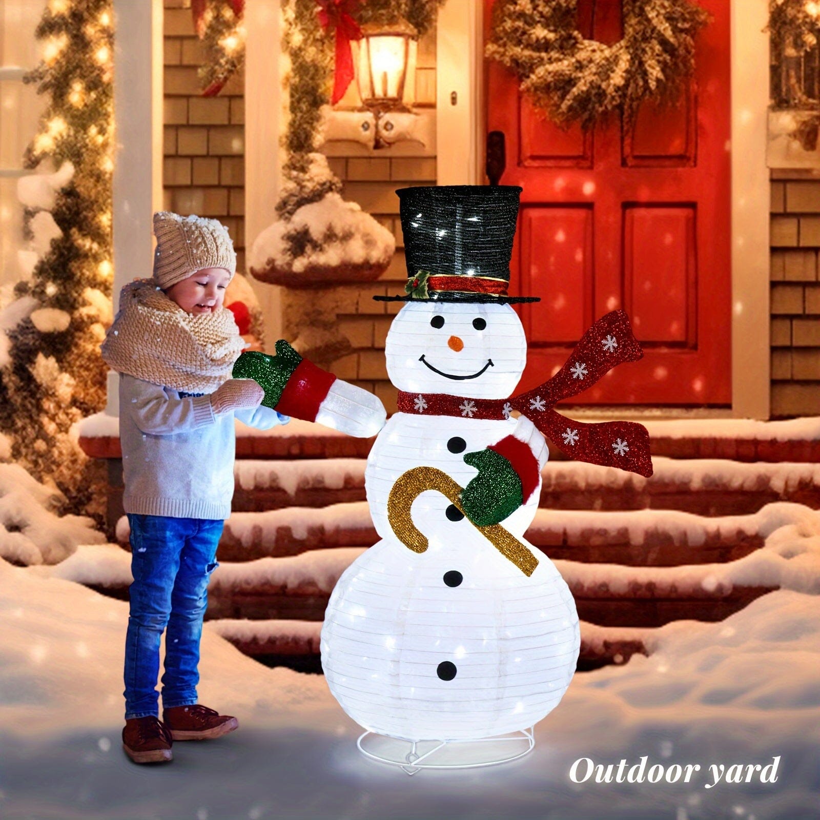 Multi-style Christmas Lights Snowman 2024 Hot Model Choose From A Wide Range Of Styles., Winter Decor, Party Lights, Snowman Design, Sturdy Design, Weatherresistant Decor, Christmas Ornaments, Festive Snowman, Christmas Enthu Manwatstore