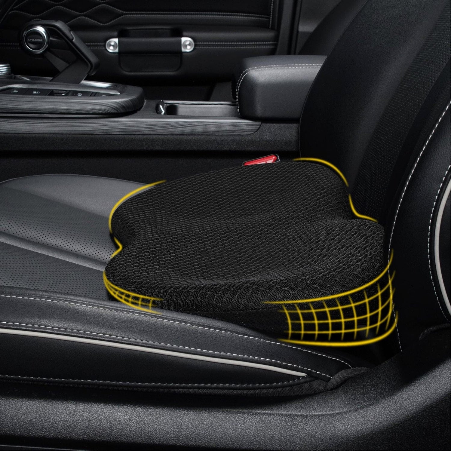 Multifunctional Car Seat Cushion Universal Memory Lumbar Pillow Support Driver Breathable Relief Comfort Chair Car Seat Pad 0 Manwatstore