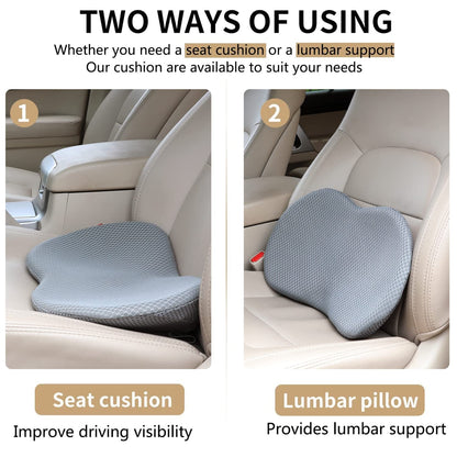 Multifunctional Car Seat Cushion Universal Memory Lumbar Pillow Support Driver Breathable Relief Comfort Chair Car Seat Pad 0 Manwatstore