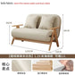 Multifunctional Solid Wood Folding Sofa Bed - Living Room Single Double Foldable Sofa 85/105/125 Cm Various Sizes Available Manwatstore