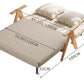 Multifunctional Solid Wood Folding Sofa Bed - Living Room Single Double Foldable Sofa 85/105/125 Cm Various Sizes Available Manwatstore
