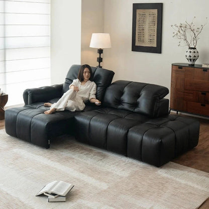 Nebula Luxe Adjustable Leather Sofa Bed sofa bed Manwatstore