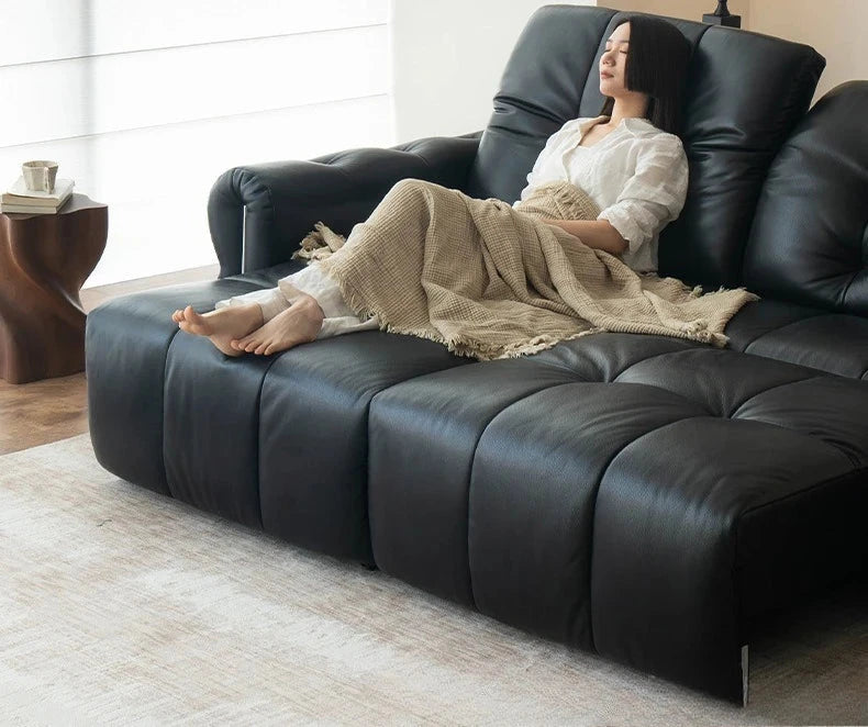 Nebula Luxe Adjustable Leather Sofa Bed sofa bed Manwatstore