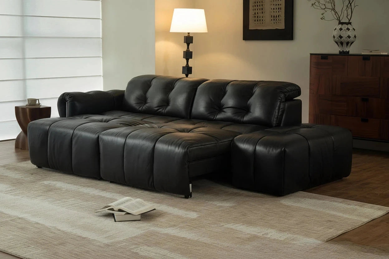 Nebula Luxe Adjustable Leather Sofa Bed sofa bed Manwatstore