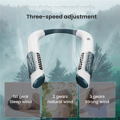Neck Fan Mini Bladeless Fan USB Rechargeable Fan Mute Sports Fans for Home Outdoor Portable Hanging Fans Air Conditioner Cooler 0 Manwatstore