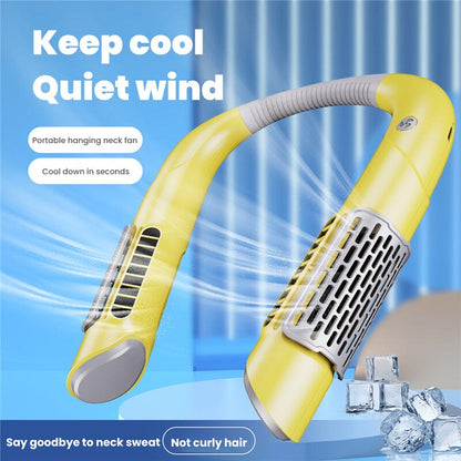 Neck Fan Mini Bladeless Fan USB Rechargeable Fan Mute Sports Fans for Home Outdoor Portable Hanging Fans Air Conditioner Cooler 0 Manwatstore