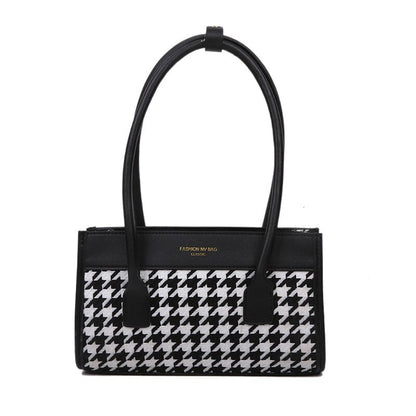 New Tide Autumn Winter Fashion Versatile Plaid Hand Carry Bags 0 Manwatstore