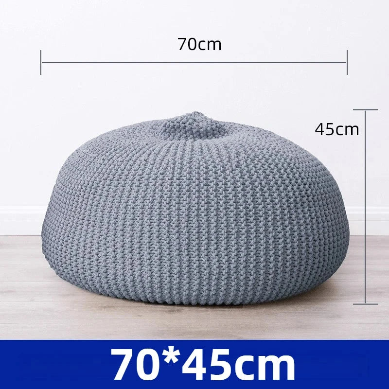 Nordic Cotton Bean Bag Sofas Single Weaving Lazy Tatami Living Room 1-person Upholstered Sofa Comfortable Living Room Furniture Manwatstore