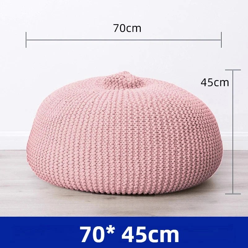 Nordic Cotton Bean Bag Sofas Single Weaving Lazy Tatami Living Room 1-person Upholstered Sofa Comfortable Living Room Furniture Manwatstore
