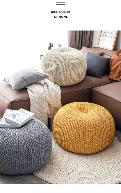 Nordic Cotton Bean Bag Sofas Single Weaving Lazy Tatami Living Room 1-person Upholstered Sofa Comfortable Living Room Furniture Manwatstore