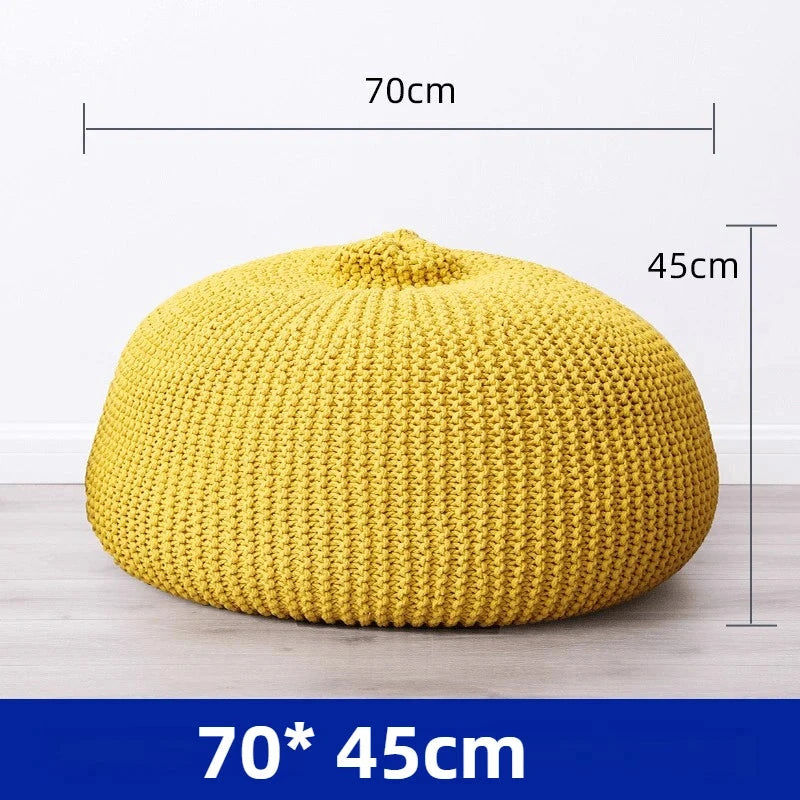 Nordic Cotton Bean Bag Sofas Single Weaving Lazy Tatami Living Room 1-person Upholstered Sofa Comfortable Living Room Furniture Manwatstore