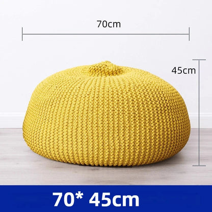 Nordic Cotton Bean Bag Sofas Single Weaving Lazy Tatami Living Room 1-person Upholstered Sofa Comfortable Living Room Furniture Manwatstore
