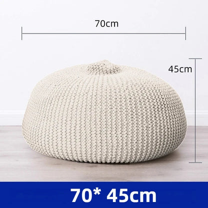 Nordic Cotton Bean Bag Sofas Single Weaving Lazy Tatami Living Room 1-person Upholstered Sofa Comfortable Living Room Furniture Manwatstore