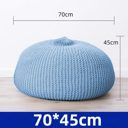 Nordic Cotton Bean Bag Sofas Single Weaving Lazy Tatami Living Room 1-person Upholstered Sofa Comfortable Living Room Furniture Manwatstore