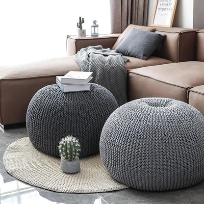 Nordic Cotton Bean Bag Sofas Single Weaving Lazy Tatami Living Room 1-person Upholstered Sofa Comfortable Living Room Furniture Manwatstore