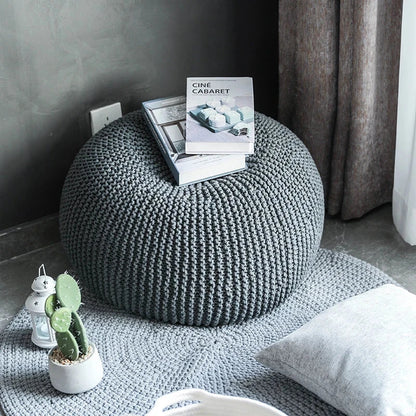 Nordic Cotton Bean Bag Sofas Single Weaving Lazy Tatami Living Room 1-person Upholstered Sofa Comfortable Living Room Furniture Manwatstore