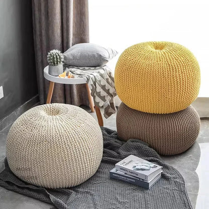 Nordic Cotton Bean Bag Sofas Single Weaving Lazy Tatami Living Room 1-person Upholstered Sofa Comfortable Living Room Furniture Manwatstore