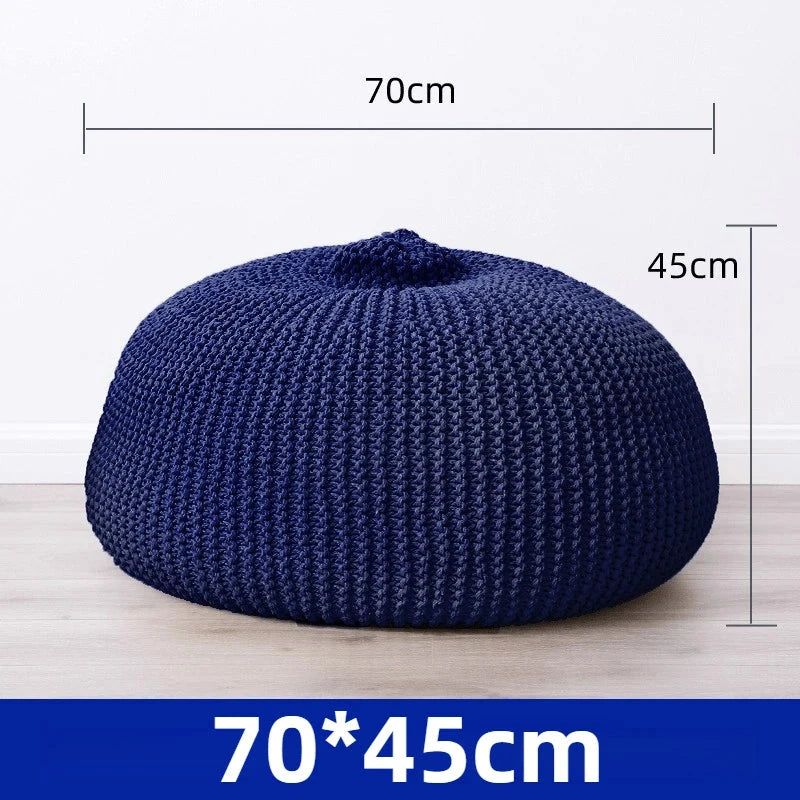 Nordic Cotton Bean Bag Sofas Single Weaving Lazy Tatami Living Room 1-person Upholstered Sofa Comfortable Living Room Furniture Manwatstore