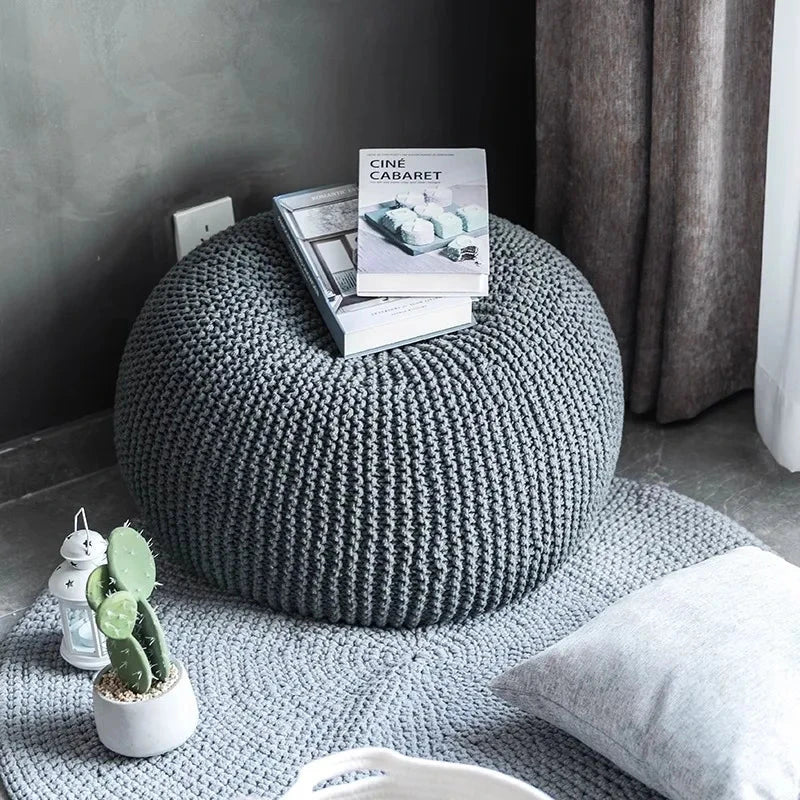 Nordic Cotton Bean Bag Sofas Single Weaving Lazy Tatami Living Room 1-person Upholstered Sofa Comfortable Living Room Furniture Manwatstore