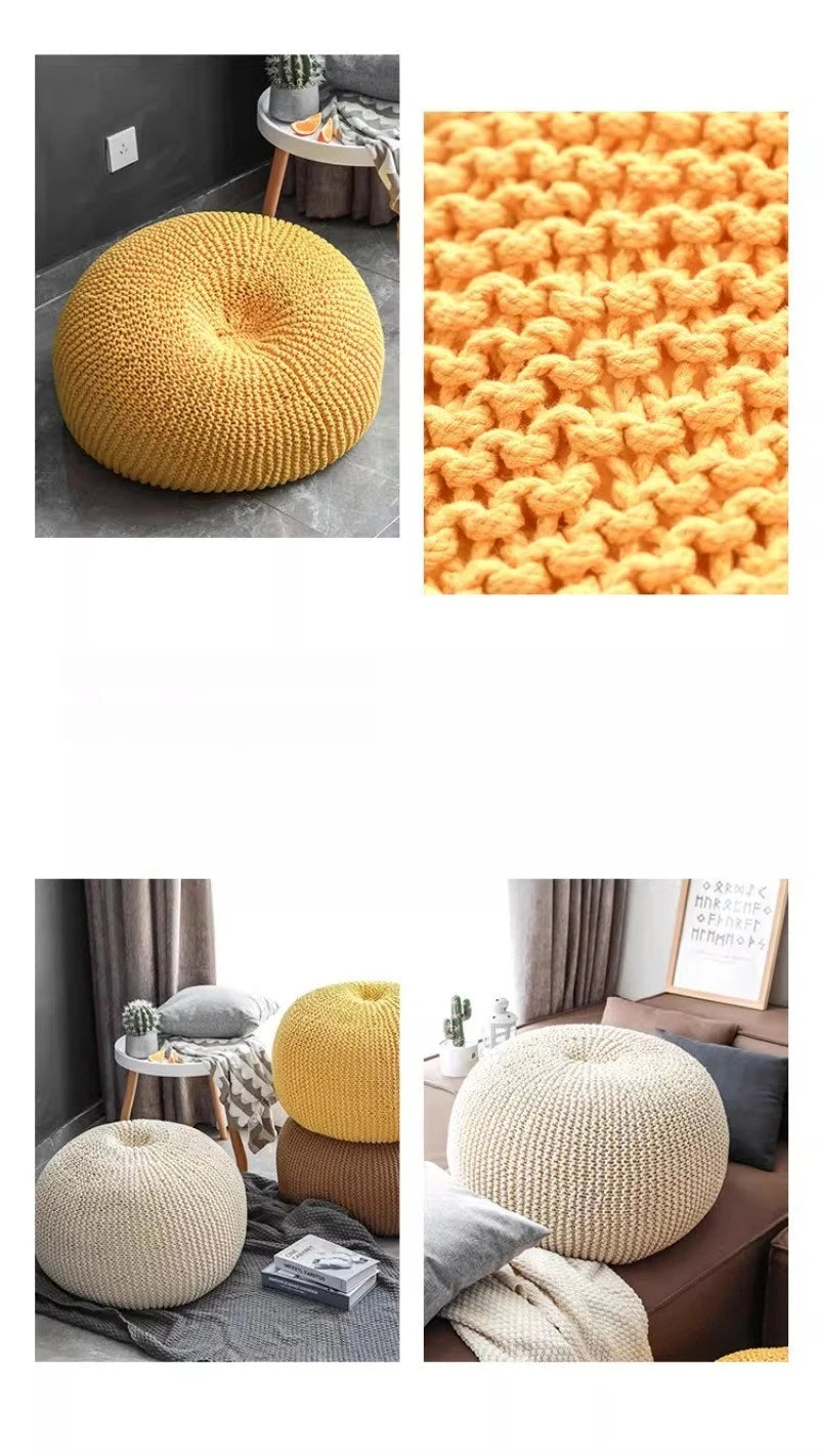 Nordic Cotton Bean Bag Sofas Single Weaving Lazy Tatami Living Room 1-person Upholstered Sofa Comfortable Living Room Furniture Manwatstore