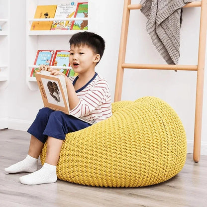 Nordic Cotton Bean Bag Sofas Single Weaving Lazy Tatami Living Room 1-person Upholstered Sofa Comfortable Living Room Furniture Manwatstore
