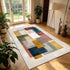 Nordic Geometric Color-Block Washable Living Room Rug – Non-Slip Large Carpet Manwatstore