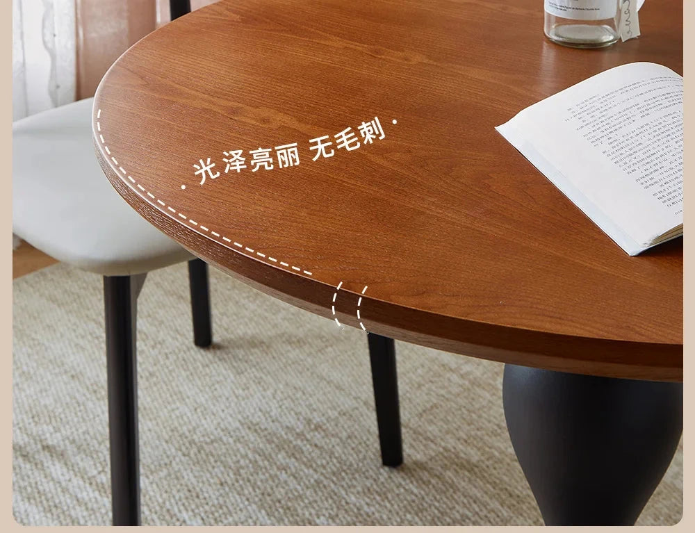 Nordic Luxury Negotiation Table, Balcony Round Coffee Table, Vintage Cafe Small Dining Table, Mid-Century Commercial Use Desk Manwatstore
